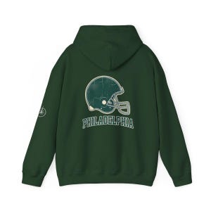 Philadelphia Vintage Varsity Helmet Game Day Hoodie, Unisex Football Sweatshirt, Cozy Fall Pullover image 7
