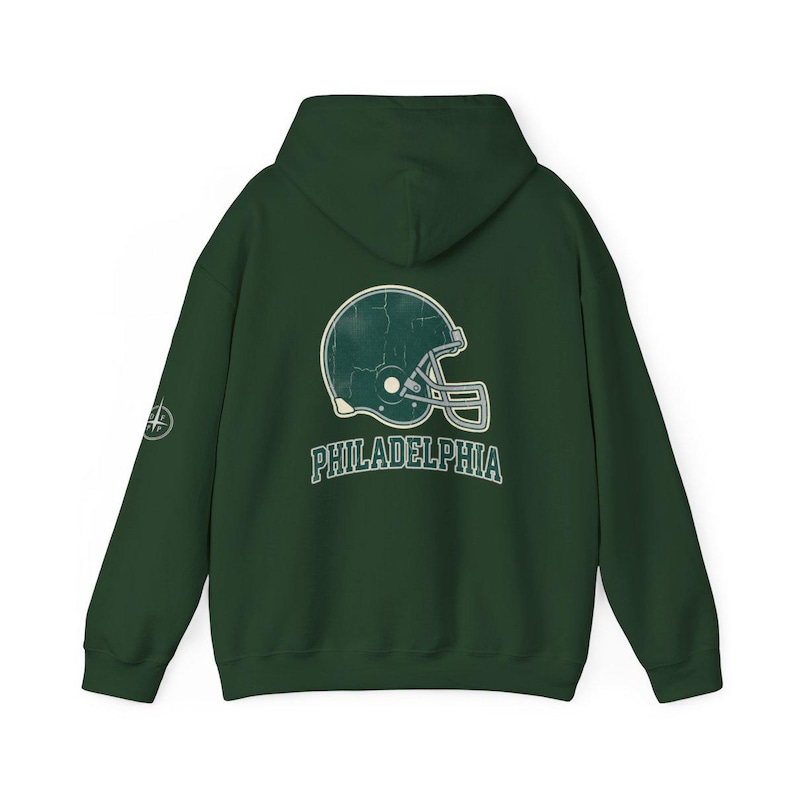 Philadelphia Vintage Varsity Helmet Game Day Hoodie, Unisex Football Sweatshirt, Cozy Fall Pullover image 7