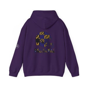 Baltimore Patchwork Helmet Game Day Hoodie, Unisex Football Sweatshirt, Cozy Fall Pullover image 7