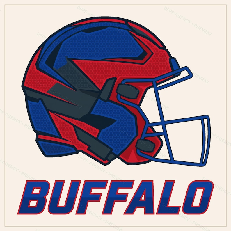 Buffalo Football Sublimation Bundle, 8 PNG Helmet Designs, Game Day Shirt Clipart, Digital Download image 8