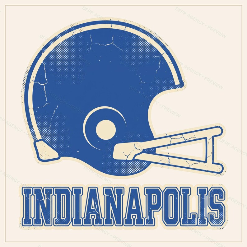 Indianapolis Football Sublimations-Bundle, 8 PNG-Helm-Designs, Cliparts für Spieltags-Shirts, Digitaler Download Bild 10