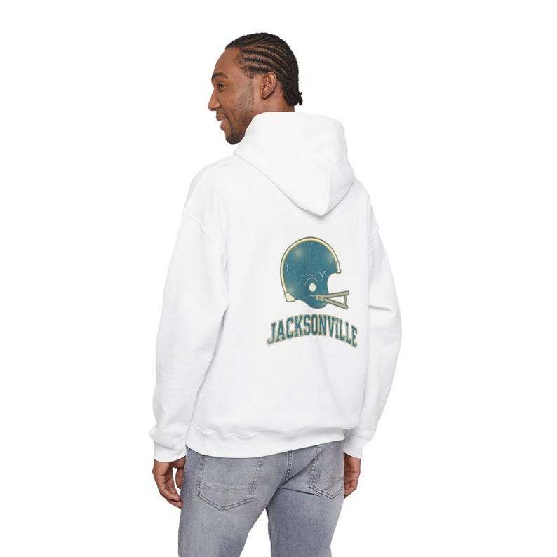 Jacksonville Vintage Varsity Helmet Game Day Hoodie, Unisex Football Sweatshirt, Cozy Fall Pullover image 6