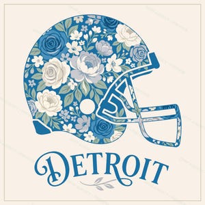 Paquete de sublimación de los Detroit Lions de fútbol americano, 8 diseños de cascos en formato PNG, imágenes prediseñadas para camisetas de día de partido, descarga digital. imagen 4