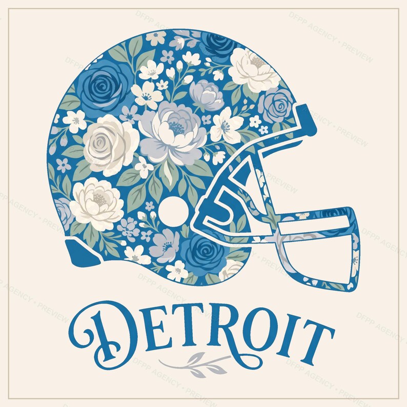 Paquete de sublimación de los Detroit Lions de fútbol americano, 8 diseños de cascos en formato PNG, imágenes prediseñadas para camisetas de día de partido, descarga digital. imagen 4