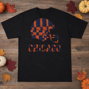 Casco de retazos de los Chicago Bears PNG, sublimación de fútbol americano, camiseta para el día del partido, descarga digital imagen 3