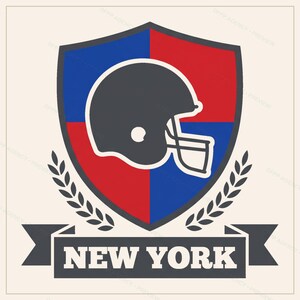 Zestaw do sublimacji New York Blue & Red Football, 8 wzorów kasków PNG, grafika ścienna na koszulkę meczową, pobieranie cyfrowe zdjęcie 9