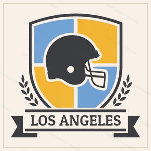 Los Angeles Chargers American Football PNG-bundel, 8 helmdesigns, sublimatieset voor wedstrijddagen, digitale download afbeelding 9