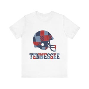 Tennessee-Spieltags-T-Shirt, Patchwork-Helm-Football-Fan-Shirt, Sportshirt im Vintage-Stil Bild 1
