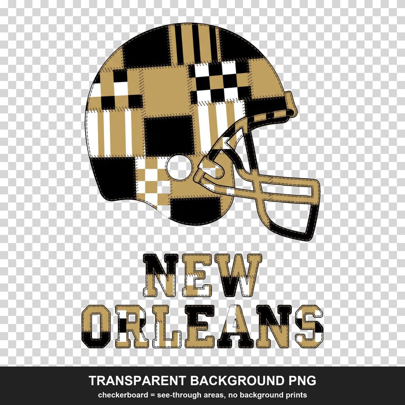 Hełm New Orleans Patchwork PNG, sublimacja kibica futbolu amerykańskiego, grafika ścienna na koszulce, pobieranie cyfrowe zdjęcie 2