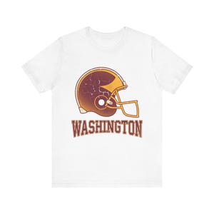 Washington Vintage Varsity Helmet Football Tee, Vintage Game Day Shirt, Sportkleding, Geweldig Cadeau afbeelding 2