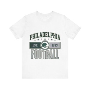 Philadelphia Vintage Crest T-shirt | Grafisch ontwerp voor voetbalfans | Unisex T-shirt afbeelding 1