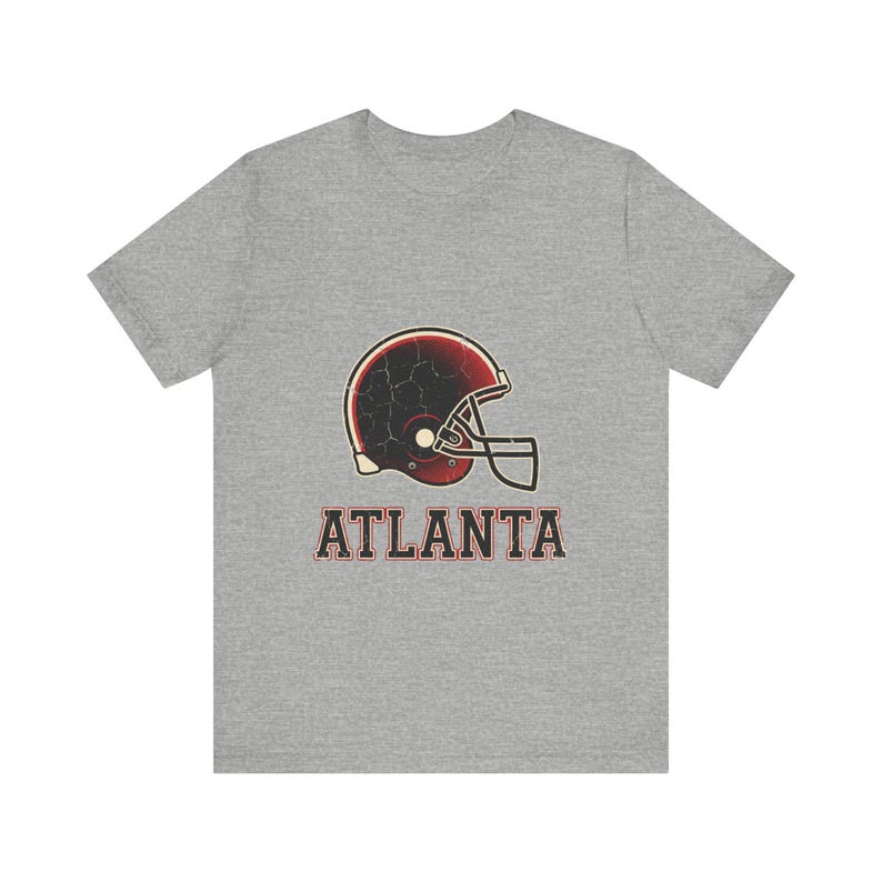 Camiseta de fútbol americano con casco universitario vintage de Atlanta, camiseta vintage para el día del partido, ropa deportiva, gran regalo. imagen 2