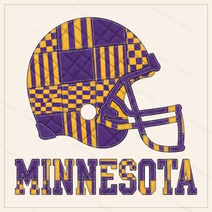 Camiseta de fútbol americano con casco de retazos de Minnesota, camiseta retro para el día del partido, ropa unisex para aficionados, regalo deportivo imagen 3