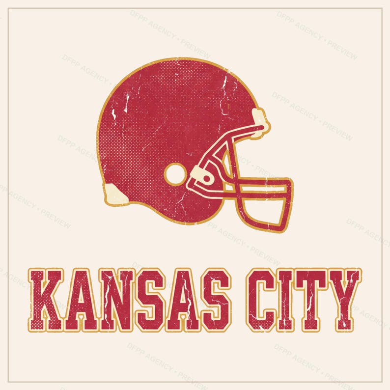 Kansas City Helm-PNG-Bundle, 8 Football-Fan-Designs, Sublimations- und DTF-Designs, Sofort-Download Bild 10