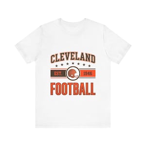 T-shirt vintage Cleveland Crest | Graphisme pour fans de football | T-shirt unisexe image 1