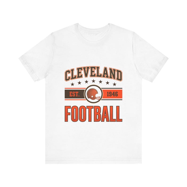 T-shirt vintage Cleveland Crest | Graphisme pour fans de football | T-shirt unisexe image 1