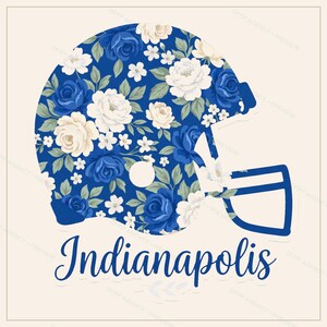 Indianapolis Football Sublimations-Bundle, 8 PNG-Helm-Designs, Cliparts für Spieltags-Shirts, Digitaler Download Bild 4
