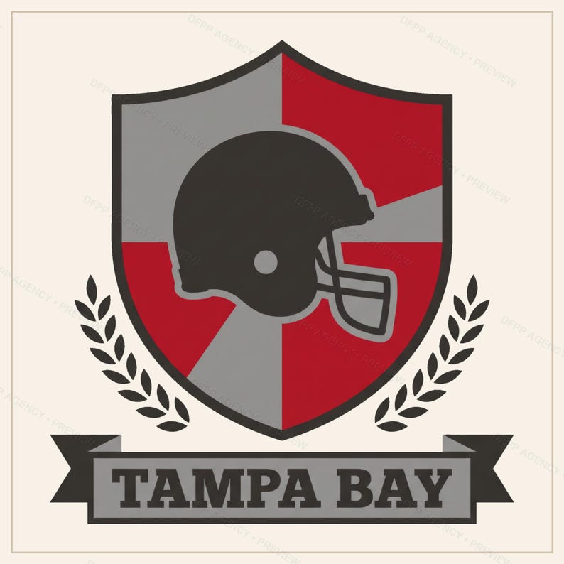Paquete de imágenes PNG del casco de los Tampa Bay Buccaneers, 8 estilos para aficionados al fútbol americano, diseños para sublimación y DTF, descarga instantánea. imagen 9