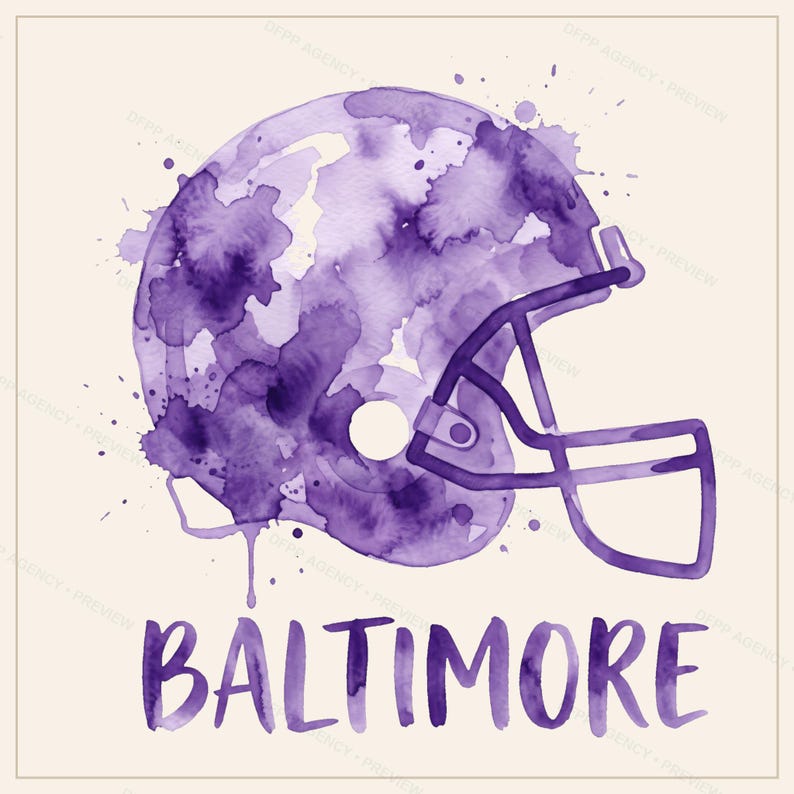 Baltimore Helmet PNG Bundle, 8 Football Fan Styles, Sublimation and DTF Designs, Instant Download image 3