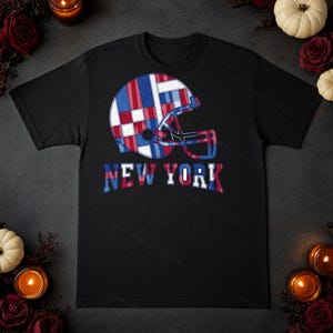 New Yorker Patchwork-Helm (Blau & Rot) als PNG-Datei, Football-Sublimationsdruck, Spieltags-Shirt, digitaler Download Bild 4