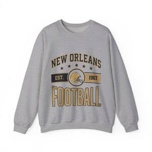 Sweat-shirt unisexe à l'écusson vintage de la Nouvelle-Orléans | Graphisme pour les fans de football image 2