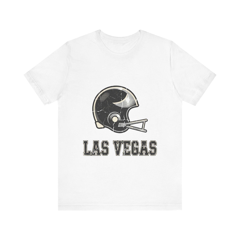 Las Vegas Raiders Vintage Varsity Helmet Football Shirt, Retro Game Day Tee, Unisex Fan Apparel, Sports Gift image 1