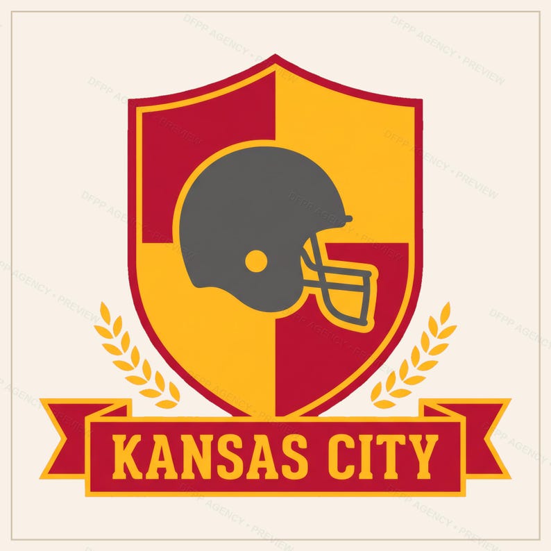 Kansas City Helm-PNG-Bundle, 8 Football-Fan-Designs, Sublimations- und DTF-Designs, Sofort-Download Bild 9