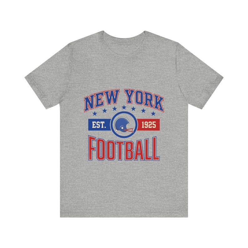 Camiseta com o brasão vintage do NY Giants | Estampa para fãs de futebol americano | Camiseta unissex imagem 2