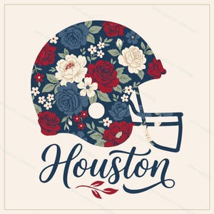 Houston Football PNG-Bundle, 8 Helmdesigns, Sublimationsset für den Spieltag, Digitaler Download Bild 4