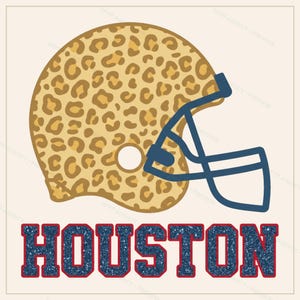 Houston Football PNG-Bundle, 8 Helmdesigns, Sublimationsset für den Spieltag, Digitaler Download Bild 5