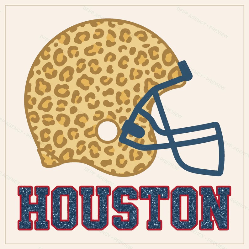 Houston Football PNG-Bundle, 8 Helmdesigns, Sublimationsset für den Spieltag, Digitaler Download Bild 5