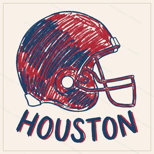 Houston Football PNG-Bundle, 8 Helmdesigns, Sublimationsset für den Spieltag, Digitaler Download Bild 7