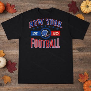 NY Giants Vintage Crest Football PNG, Retro Varsity Sublimation Design, Digital Download image 3