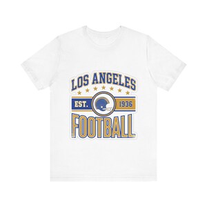 LA Rams Vintage Crest T-shirt | Voetbalfan graphic | Unisex T-shirt afbeelding 1