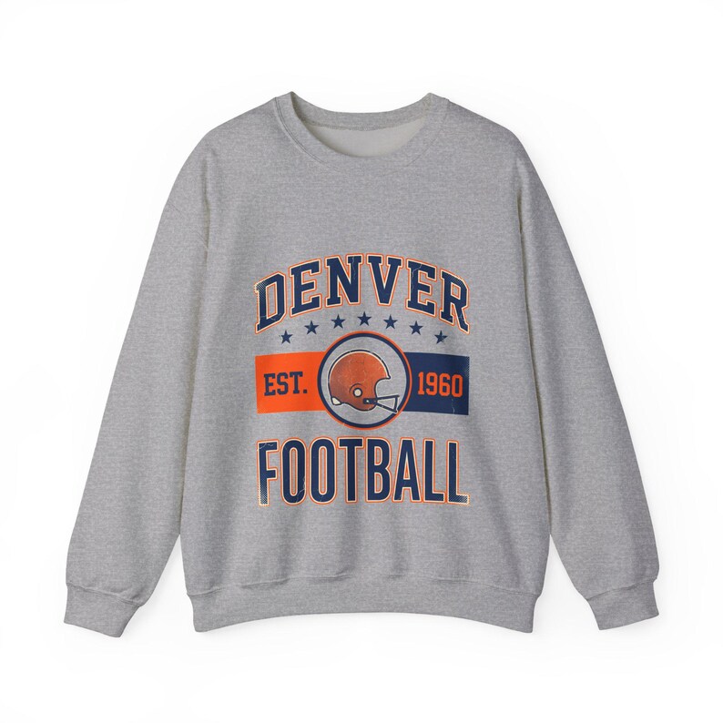 Sudadera con escudo vintage de Denver / Gráfico para aficionados al fútbol americano / Sudadera unisex imagen 2