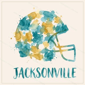 Jacksonville Football PNG Bundle, 8 Helmet Designs, Game Day Sublimation Set, Digital Download image 3