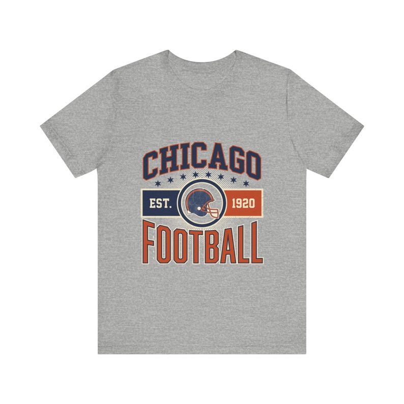 Chicago Vintage Crest T-Shirt | Football Fan Graphic | Unisex T-Shirt image 2