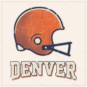 Denver Broncos fotbollssublimeringspaket, 8 PNG-hjälmdesigner, matchdagströja Clipart, digital nedladdning bild 10