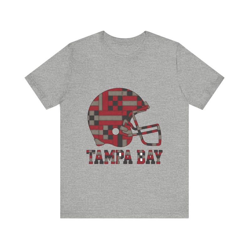 Camiseta de fútbol americano Tampa Bay Patchwork Helmet, camiseta vintage para el día del partido, ropa deportiva, gran regalo imagen 2