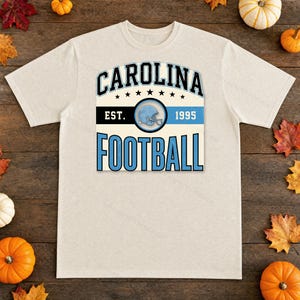 Carolina Vintage Wappen-Football-PNG, Retro-College-Sublimationsdesign, Digitaler Download Bild 2