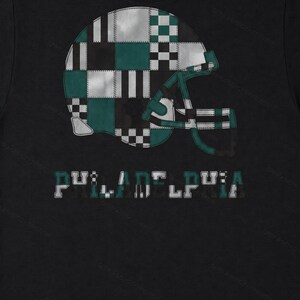 Philadelphia Game Day T-Shirt, Patchwork Helmet Football Fan Tee, Vintage Style Sports Shirt image 8