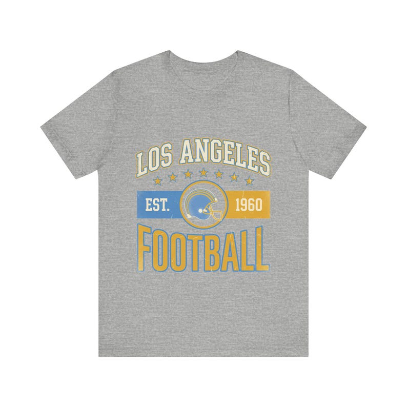 LA Chargers Vintage-Wappen-T-Shirt | Fan-Motiv | Unisex-T-Shirt Bild 2