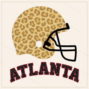 Atlanta hjälm PNG-paket, 8 fotbollsfanstilar, sublimerings- och DTF-designer, omedelbar nedladdning bild 5