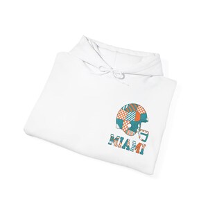 Bluza z kapturem Miami Patchwork Helmet, bluza retro Football, bluza na mecz, bluza z kapturem dla kibica zdjęcie 8