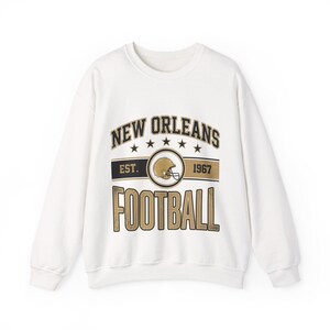 Sweat-shirt unisexe à l'écusson vintage de la Nouvelle-Orléans | Graphisme pour les fans de football image 1