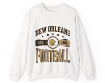New Orleans Vintage Crest Sweatshirt | Football Fan Graphic | Unisex Sweatshirt