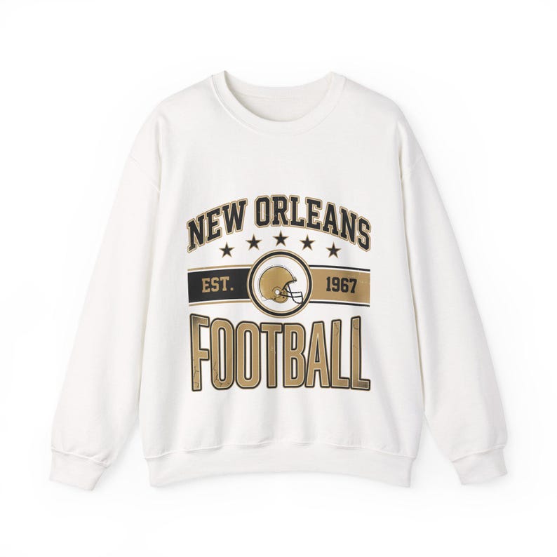 Sweat-shirt unisexe à l'écusson vintage de la Nouvelle-Orléans | Graphisme pour les fans de football image 1