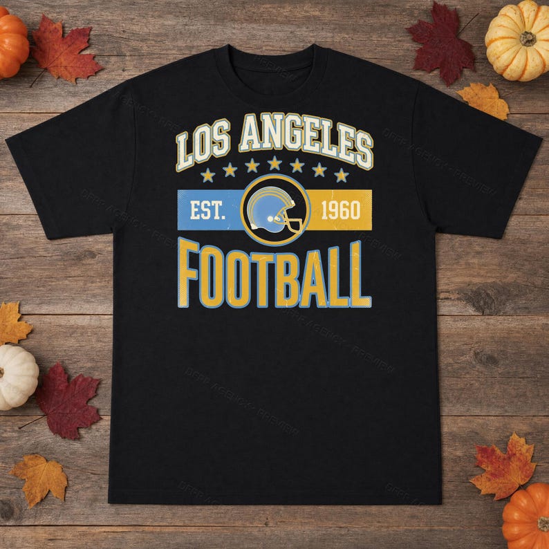Herb drużyny LA Chargers Vintage Football PNG, projekt sublimacji w stylu retro Varsity, pobieranie cyfrowe zdjęcie 3