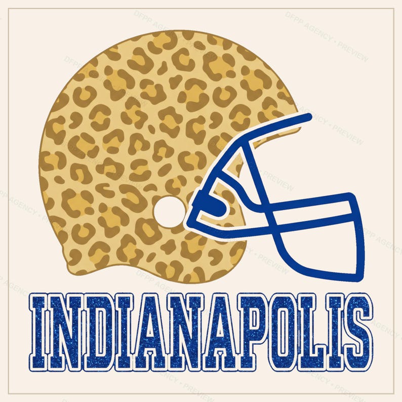 Indianapolis Football Sublimations-Bundle, 8 PNG-Helm-Designs, Cliparts für Spieltags-Shirts, Digitaler Download Bild 5