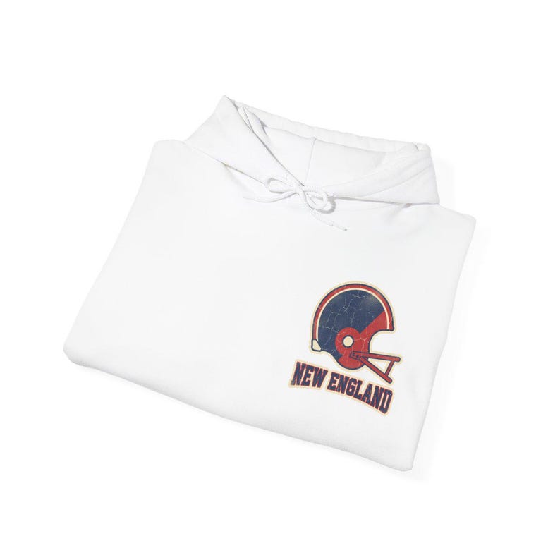 New England Vintage Varsity Helmet Game Day Hoodie, Unisex Football Sweatshirt, Kuscheliger Herbstpullover Bild 8